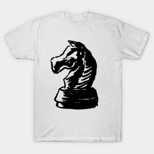 Black Chess Horse T-Shirt